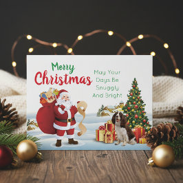 クリスマスウェルシュスプリンガースパニエル犬はがき シーズンポストカード