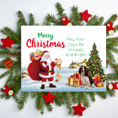 クリスマスウェルシュスプリンガースパニエル犬はがき シーズンポストカード