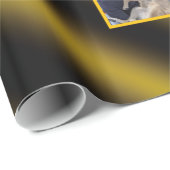 クリスマスウェーブパターン金ゴールド&ブラック8枚の写真 ラッピングペーパー (ロールコーナー)