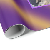 クリスマスウェーブパターン金ゴールド&紫8枚の写真 ラッピングペーパー (ロールコーナー)