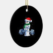 クリスマスウエイトリフティングクリスマスデッドリフトギフトアイディア セラミックオーナメント (右)