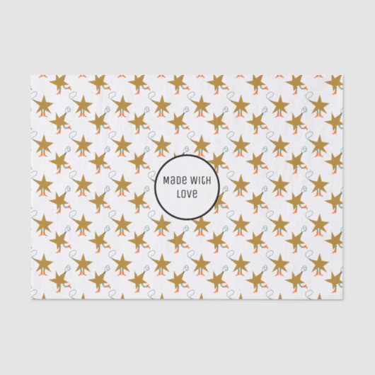 クリスマスウエスタンスターズホワイト文字 薄葉紙 (正面)