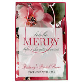 クリスマスウエディングシャワーパーティを楽しもう ミディアムペーパーバッグ (正面)