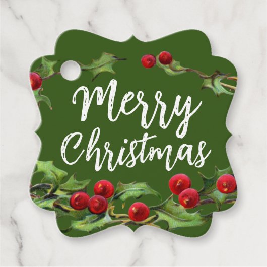 クリスマスウォラスミスタルトーギフトラベル フェイバータグ (正面)