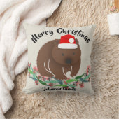 クリスマスウォンバット クッション (ブランケット)