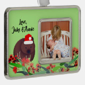 クリスマスウォンバット シルバープレートフレームオーナメント (右)