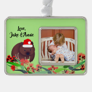 クリスマスウォンバット シルバープレートフレームオーナメント