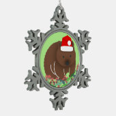 クリスマスウォンバット スノーフレークピューターオーナメント (左)