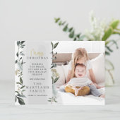 クリスマスウォーターの紅葉の写真モダン シーズンカード (スタンド正面)