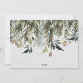 クリスマスウォーターの紅葉の写真モダン シーズンカード (裏面)