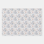 クリスマスウォーターの色のイラスト雪の女王&クマ ラッピングペーパーシート (正面)