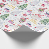 クリスマスウォーターの色の格言 ラッピングペーパー (角)