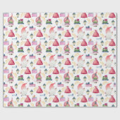 クリスマスウォーターの色の格言 ラッピングペーパー (フラット)