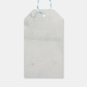 クリスマスウォーターの色の葉のギフトラベル ギフトタグ (裏面)