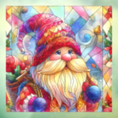 クリスマスウォーターの色ステンドグラスの窓にしがみつく ウィンドウサイン (シート3)