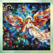 クリスマスウォーターの色ステンドグラスの窓にしがみつく ウィンドウサイン (シート3)