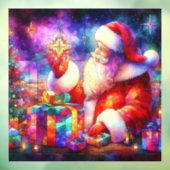 クリスマスウォーターの色ステンドグラスの窓にしがみつく ウィンドウサイン (シート3)