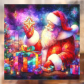 クリスマスウォーターの色ステンドグラスの窓にしがみつく ウィンドウサイン (シート2)