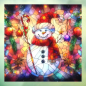 クリスマスウォーターの色ステンドグラスの窓にしがみつく ウィンドウサイン (シート3)