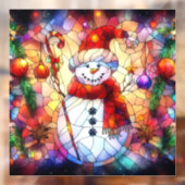 クリスマスウォーターの色ステンドグラスの窓にしがみつく ウィンドウサイン (シート2)