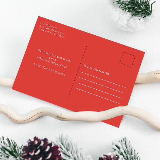 クリスマスウォーターカラーかわいいクッキー1フォトホリデー シーズンポストカード