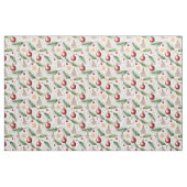 クリスマスウォーターカラーの休日の装飾 ファブリック (ファットクウォーター)