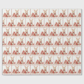 クリスマスウォーターカラーの贈り物の家具 ラッピングペーパー (フラット)