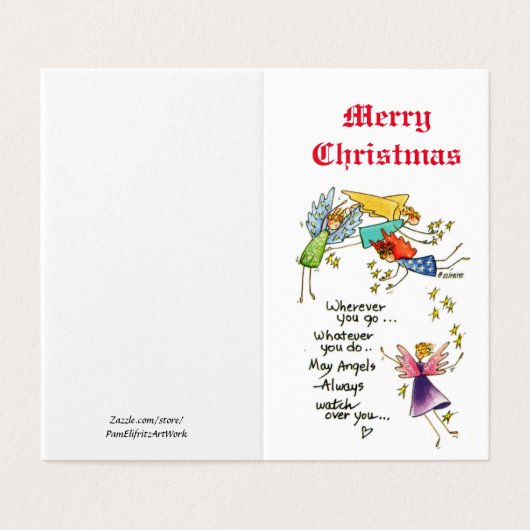 クリスマスウォーターカラーアートで天使と一緒 (外部フラット)