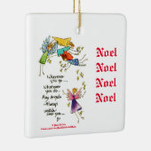 クリスマスウォーターカラーアートインヴィータで天使と一緒に セラミックオーナメント (右)