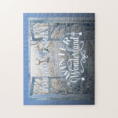 クリスマスウォーターカラーウィンターワンダーランド装飾 ジグソーパズル (縦)