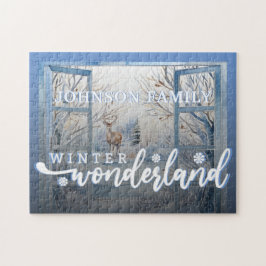 クリスマスウォーターカラーウィンターワンダーランド装飾 ジグソーパズル