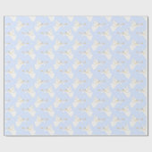 クリスマスウォーターカラーエンジェルノールラッピング紙 ラッピングペーパー (フラット)