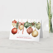 クリスマスウォーターカラーオーナメント企業の事業 シーズンカード (正面)