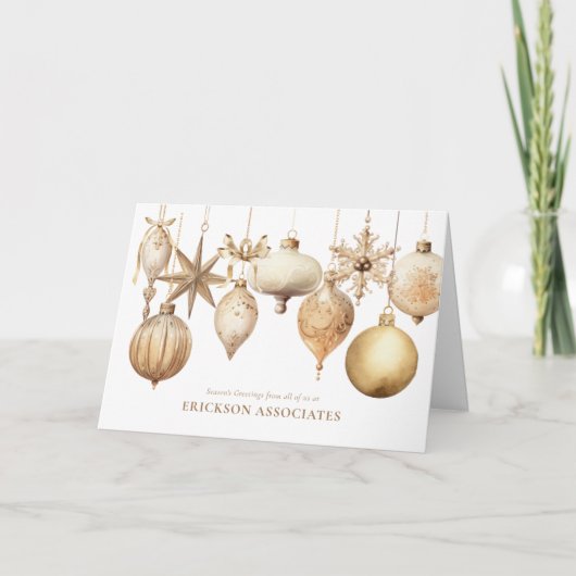 クリスマスウォーターカラーオーナメント企業の事業 シーズンカード (正面)