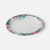 クリスマスウォーターカラーガーランド紙プレート ペーパープレート (アングル)