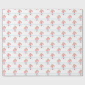 クリスマスウォーターカラーキャンディキャネラッピング紙 ラッピングペーパー (フラット)