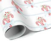 クリスマスウォーターカラーキャンディキャネラッピング紙 ラッピングペーパー (ロールコーナー)