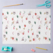 クリスマスウォーターカラーゴールドIデザイン1 薄葉紙 (クラフト)