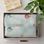 クリスマスウォーターカラーゴールドIデザイン20 薄葉紙 (ギフト)