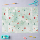 クリスマスウォーターカラーゴールドIデザイン20 薄葉紙 (クラフト)