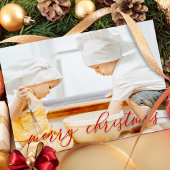 クリスマスウォーターカラースクリプトかわいいクッキー1写真 シーズンポストカード