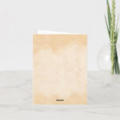 クリスマスウォーターカラースロートグリーティング カード (裏面)