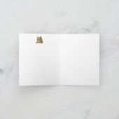 クリスマスウォーターカラースロートグリーティング カード (内部)