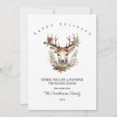 クリスマスウォーターカラートナディアフラットホリデーカード シーズンカード (正面)