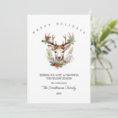 クリスマスウォーターカラートナディアフラットホリデーカード シーズンカード (スタンド正面)