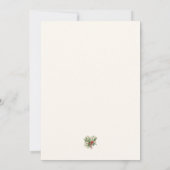 クリスマスウォーターカラートナディアフラットホリデーカード シーズンカード (裏面)