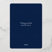 クリスマスウォーターカラーハウス 箔シーズンカード (裏面)