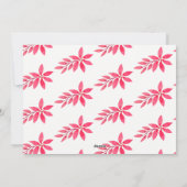 クリスマスウォーターカラーハン絵を描ドポインセチア写真 シーズンカード (裏面)