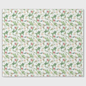 クリスマスウォーターカラーパインブランチミスタントー ラッピングペーパー (フラット)