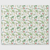 クリスマスウォーターカラーパインブランチミスタントー ラッピングペーパー (フラット)